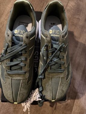 New Balance FIG Olive Green Suede & Mesh Sneakers NWOT NEVER WORN